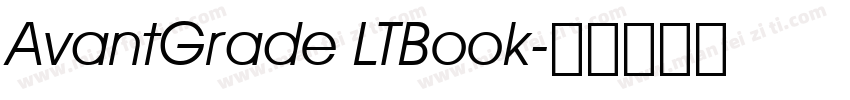 AvantGrade LTBook字体转换